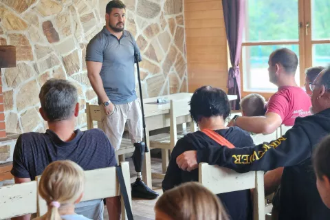 Darko Đurić na srečanju rejniških družin Gorenjske v Besnici / Foto: CSD Gorenjska