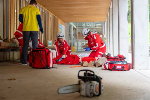 Tekmovanje Prvi posredovalci Radovljica Prva pomoč / Foto: Nik Bertoncelj