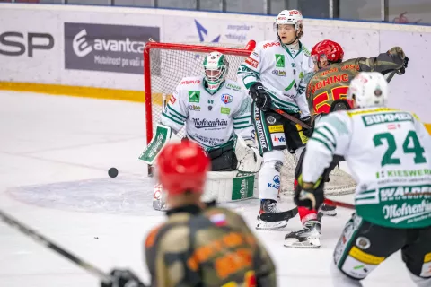 Hokejska tekma HDD Jesenice proti EC Bregenzerwald (AUT) / Foto: Nik Bertoncelj