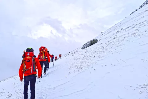 Reševalna akcija pod Toscem / Foto: Arhiv Grzs