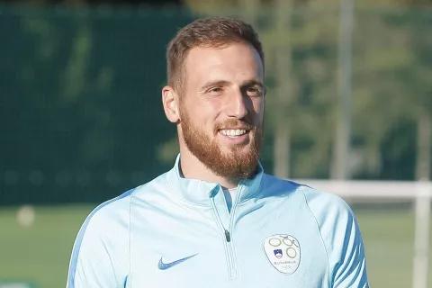 Nogometni reprezentant in član madridskega Atletica Jan Oblak bo od konca tega meseca tudi častni občan &Scaron;kofje Loke. / Foto: Gorazd Kavčič