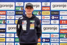 SZS Smučarska zveza Slovenije predstavitev reprezentanc reprezentanca pred sezono tekem FIS in IBU svetovnega pokala sezona 2025/2026 na fotografiji skoki moški Domen Prevc / Foto: Tina Dokl