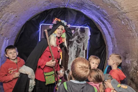 Najmlaj&scaron;i obiskovalci kranjskih rovov v dneh pred Nočjo čarovnic lahko spoznavajo, da čarovnice niso hudobne. / Foto: Matic Zorman / Foto: 