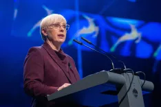 Ljubljana, Cankarjev dom.Razglasitev Slovenske gazele 2025 v organizaciji casnika Dnevnik.Predsednica republike Nataša Pirc Musar. / Foto: Bor Slana/sta