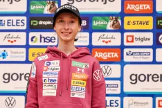 SZS Smučarska zveza Slovenije predstavitev reprezentanc reprezentanca pred sezono tekem FIS in IBU svetovnega pokala sezona 2025/2026 na fotografiji skoki ženske Nika Prevc / Foto: Tina Dokl