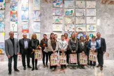 Odprtje razstave Plakat miru - skupaj kot eno, v Sokolskem domu. Škofja Loka - 6. 11. 2025 / Foto: Matic Zorman