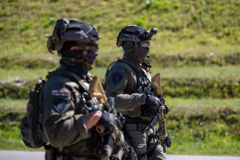 8. srečanje prvih posredovalcev PlanicaSimbolična fotografija Slovenska policija specialna policijska enota / Foto: Nik Bertoncelj