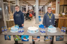 Sprejem PK Radovljica za Jana Berlota in Matijo Jošta po uspehu na Evropskem prvenstvu za osebe z Downovim sindromom / Foto: Primož Pičulin