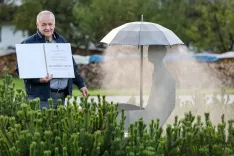 slovesnost občinski paznik Bohinj na fotografiji Črtomir Frelih častni občan občine / Foto: Tina Dokl