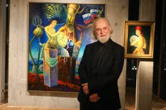 Veno Dolenc slikar, ilustrator, pesnik, glasbenik Kalejdoskop Sanj razstava paviljon NOB Tržič / Foto: Tina Dokl