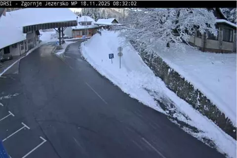 Sneg Jezersko, 18. 11. 2025 / Foto: Spletna Kamera Drsi
