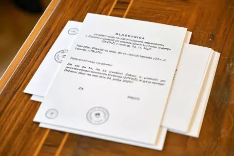 predčasno glasovanje referendum zakon o prostovoljnem končanju življenja drugi letos 2025 občina Radovljica / Foto: Tina Dokl