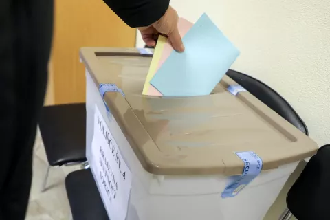 županske volitve 2022 voli&scaron;če Sorica občina Železniki / Foto: Tina Dokl