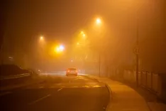 Simbolična fotografija megla megleni večer v Žirovnici / Foto: Nik Bertoncelj