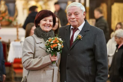 Tatjana in Franc Čebulj 50 let zakona Zlata poroka / Foto: Tina Dokl