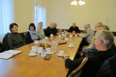 Prostovoljci na srečanju, ki ga je gostil župan Ciril Globočnik / Foto: Občina Radovljica