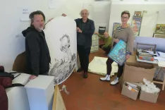 Ko se v Mali galeriji postavljajo razstave / Foto: Igor Kavčič