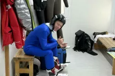 Jure Radelj se je v Planici vrnil na skakalnico tudi kot tekmovalec. / Foto: Fb Nsk Tržič Fmg