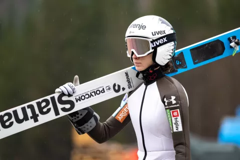 Smučarski skoki trening slovenska ženska in mo&scaron;ka reprezentanca Planica december 2025Na fotografiji Nika Prevc smučarska skakalka in svetovna rekorderka / Foto: Nik Bertoncelj