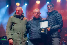 Sprejem kranjskih &scaron;portnikov 2025, nagrada za življensko delo Matjaž Zevnik / Foto: Primož Pičulin