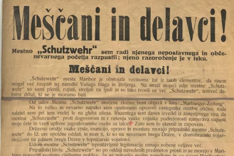 Maistrov razglas / Foto: Objavila Mariborska Knjižnica Na Kamra.si