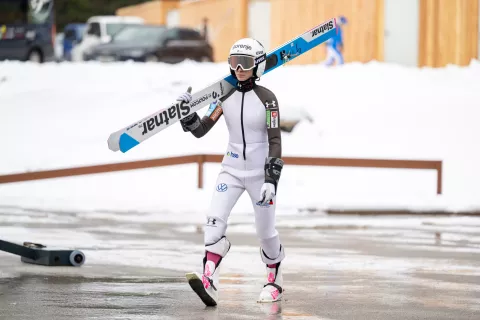 Smučarski skoki trening slovenska ženska in mo&scaron;ka reprezentanca Planica december 2025Na fotografiji Nika Prevc smučarska skakalka in svetovna rekorderka / Foto: Nik Bertoncelj