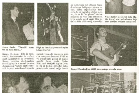 13. maja 1991 je bil v Kranju Koncert 6000 za slovenske nabornike, ki so &scaron;e služili v JLA. / Foto: Arhiv Avtorja