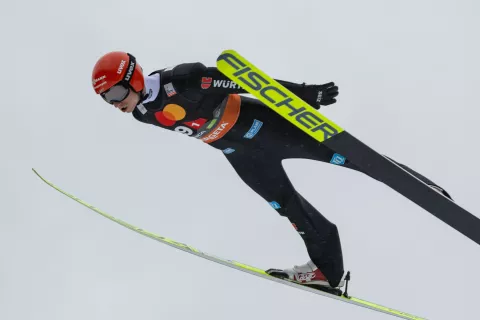 Prvo ime tekem celinskega pokala v Planici bo Nemec Karl Geiger. / Foto: Peter Ko&scaron;enina