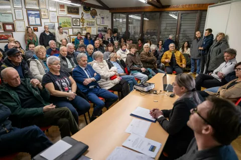Javna obravnava prostorskega načrta KS Lesce / Foto: Nik Bertoncelj
