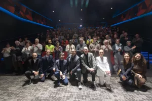 Ekipa ustvarjalcev filma, na premieri Eksodus 1945 - Na&scaron;a kri. Ljubljana, 20. 2. 2026 / Foto: Matic Zorman