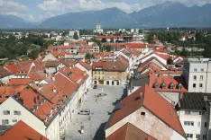 mestno jedro panorama center mesto Kranj gorenjska prestolnica / Foto: Gorazd Kavčič