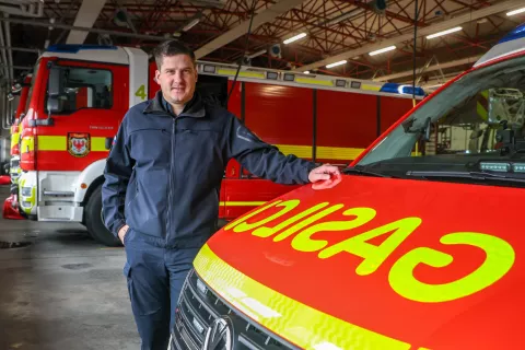 Andraž &Scaron;ifrer strokovni vodja in poveljnik GARS Kranj / Foto: Tina Dokl