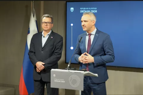 Poslanci NSi in SDS so predstavili zahtevo za presojo ustavnosti zakona o dolgotrajni oskrbi. / Foto: Arhiv Nsi