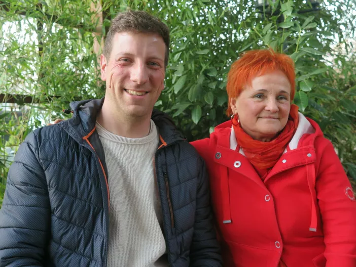 Dirigent Žiga Kert in predsednica zbora Rozi Sticker / Foto: Igor Kavčič