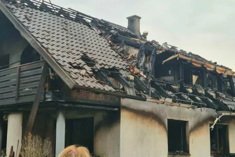 Požar v stanovanjski hi&scaron;i v Podgorju / Foto: Ks Podgorje