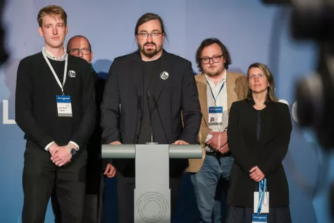 Volitve v državni zbor 2026 DZ stranka Pirati / Foto: Tina Dokl