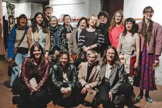 Nekatere avtorice in avtorji del na razstavi Krajine kolektivnega spomina / Foto: Ma&scaron;a Pirc