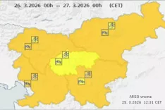 Arso, oranžno opozorilo / Foto: Arso