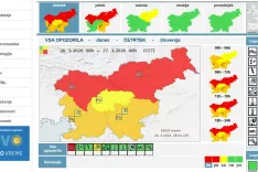 opozorilo veter, 26. 3. 2026 / Foto: Arso