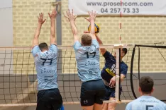 Drugi četrtfinalna tekma končnice Sportklub prve odbojkarske lige za mo&scaron;ke Merkur Triglav &ndash; Calcit Volley / Foto: Primož Pičulin