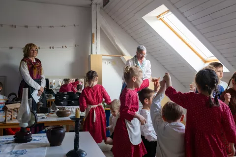 Nastop otrok v vrtcu Kekec. Kranj, 24. 3. 2025 / Foto: Matic Zorman