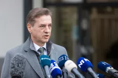 Državnozborske volitve 2026, volitve 2026,Robert Golob, Svoboda, Tina Gaber, O&Scaron; Trnovo, voli&scaron;če / Foto: Matic Zorman