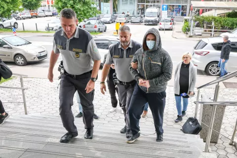 sojenje pred obravnavni narok za uboj soproge Mitja Kocjančič sodi&scaron;če Kranj na fotografiji Mitja Kocjančič obdolženec / Foto: Tina Dokl