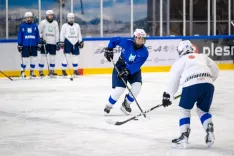 Hokej priprave slovenske reprezentance na IIHF mednarodni turnir na Bledu, trening 8.4.2026 / Foto: Nik Bertoncelj