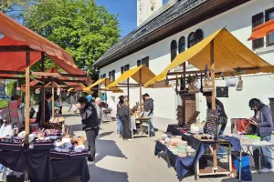 Na dvajsetih stojnicah so bili na voljo domači pridelki in različne dobrote lokalnih ponudnikov. / Foto: Klara Mrak