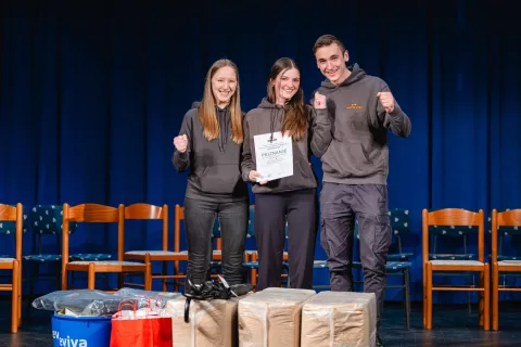 Regijsko tekmovanje Mladi in kmetijstvo na Dovjem 21.3.2026Zmagovalna ekipa Dru&scaron;tvo podeželske mladine &Scaron;kofja Loka II / Foto: Nik Bertoncelj