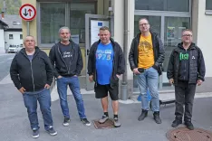 Koncept KD Rov Železniki pravzaprav ostaja enak kot na začetku: da se tudi v Železnikih nekaj dogaja. Na fotografiji so: Rok Bajželj, Uro&scaron; Koblar, predsednik Gregor Galjot, Robert Prezelj in Jani Rihtar&scaron;ič. / Foto: Alenka Brun