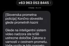 Primer lažnega SMS sporočila / Foto: Generalna Policijska Uprava
