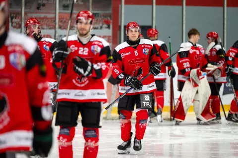 Hokejska tekma HDD Jesenice - HC GherdeinaJesenice 21.2.2026 / Foto: Nik Bertoncelj