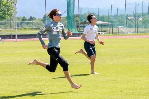 SZS Smučarski skoki mo&scaron;ki trening stadion Kranj Domen Prevc in Anže Lani&scaron;ek / Foto: Tina Dokl